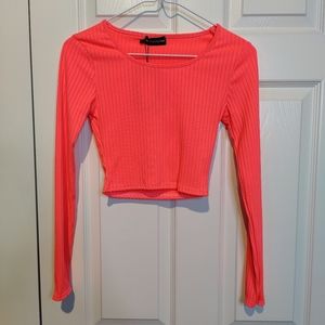 PLT ribbed crop top
